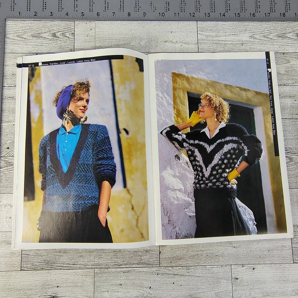 Anny Blatt Magazine 81 Knitting Patterns Sweaters Pullovers Cardigan 90s Vintage